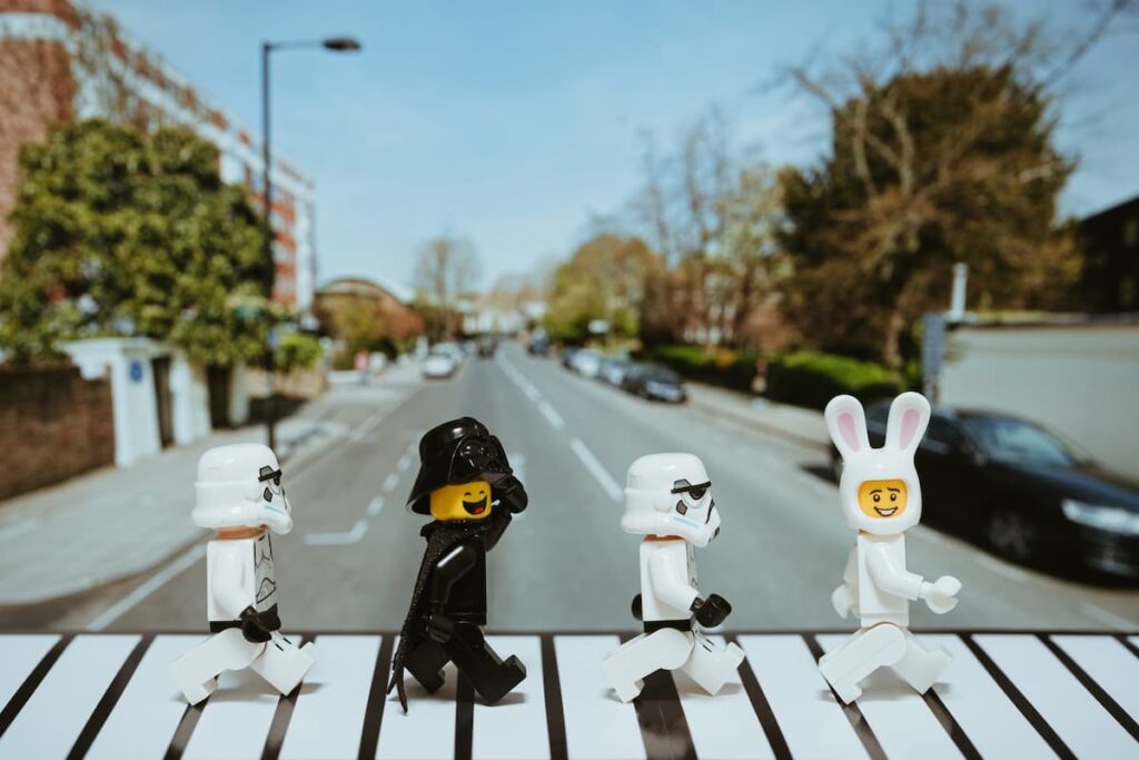 LEGO Characters Crossing The Road 1200x800