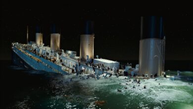 titanic sink