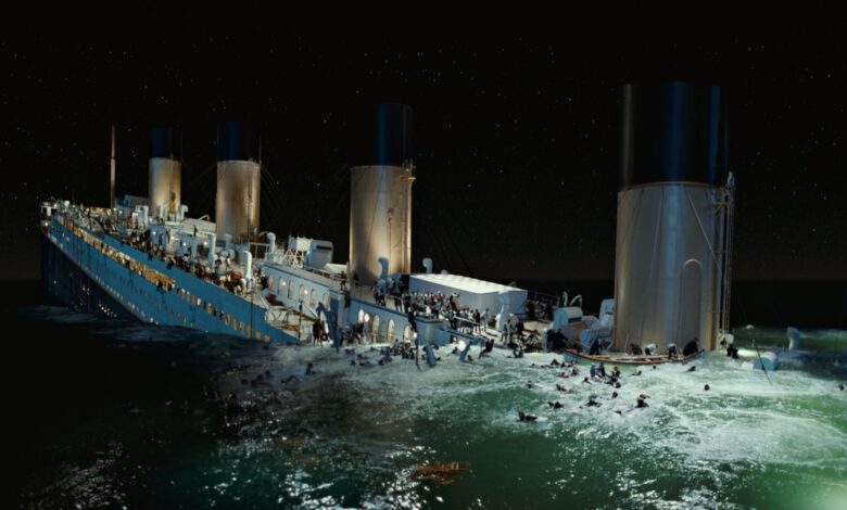 titanic sink