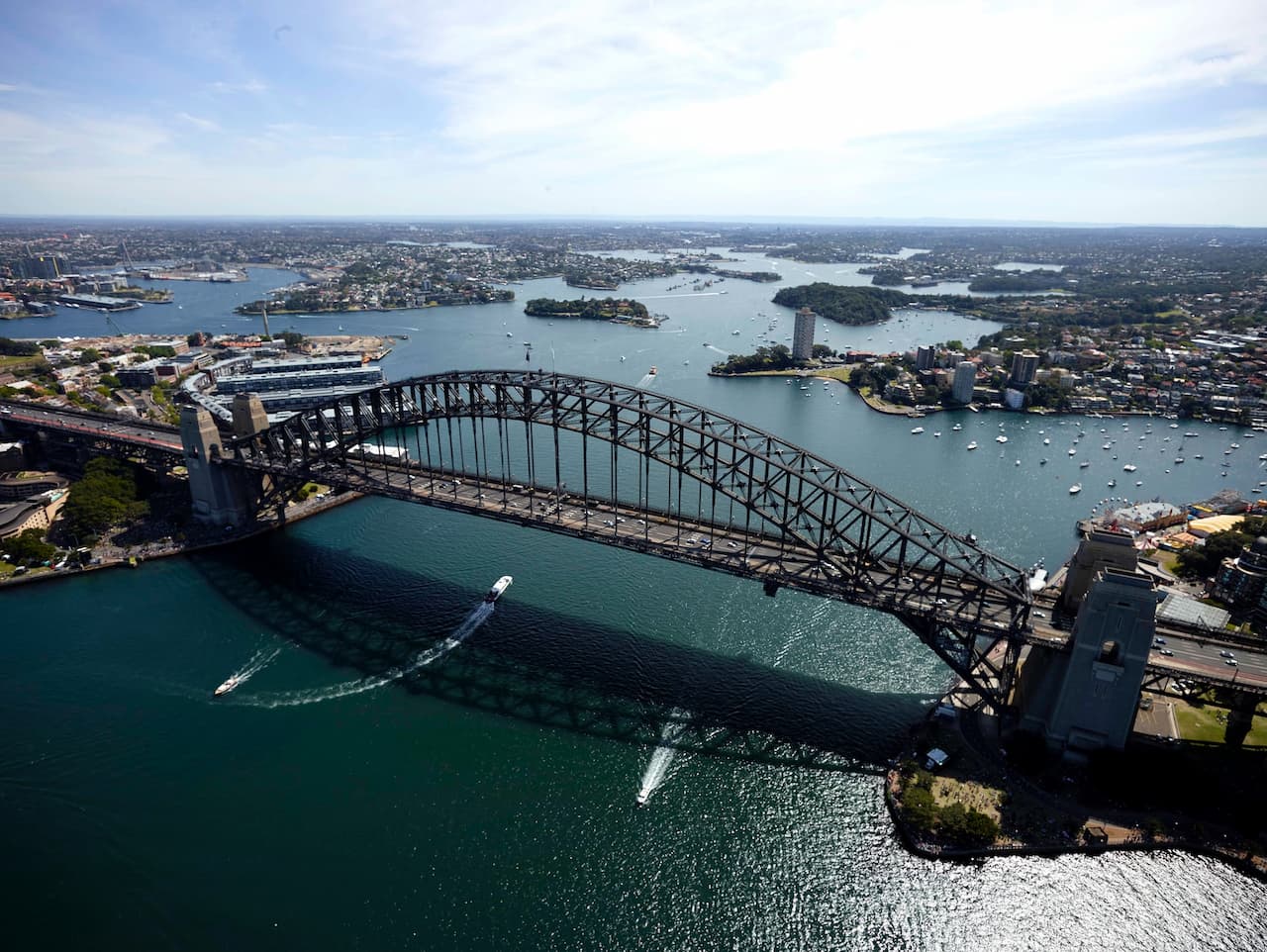 Aerial Of The Sydney Harbour Bridge
