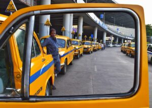 Group of Taxis waiting for passengers