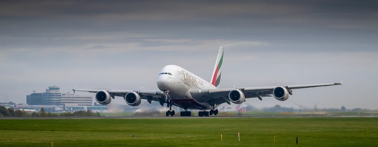 A380 Landing At Dubai Airport